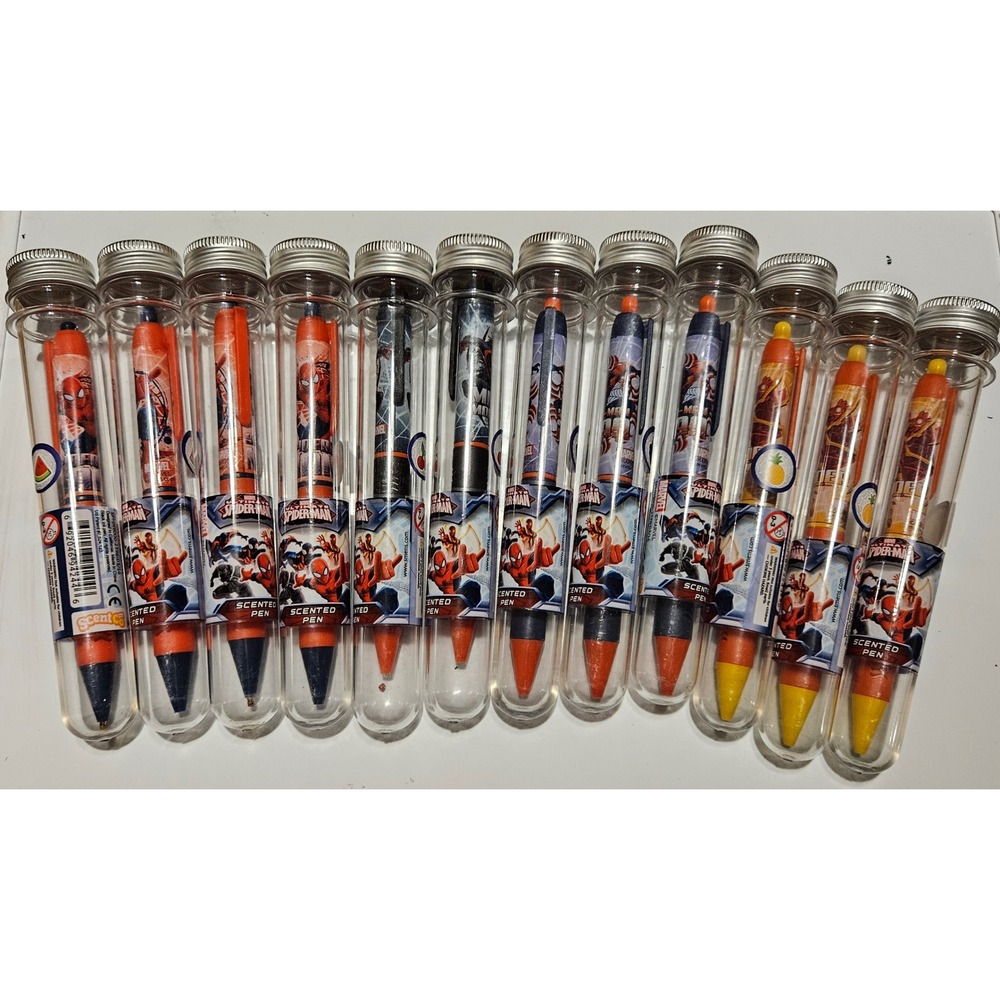 Marvel Spiderman Scented Pens Set of 12 Back to‎ School Party Favors